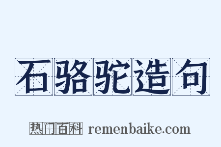 石骆驼造句是什么意思的图片